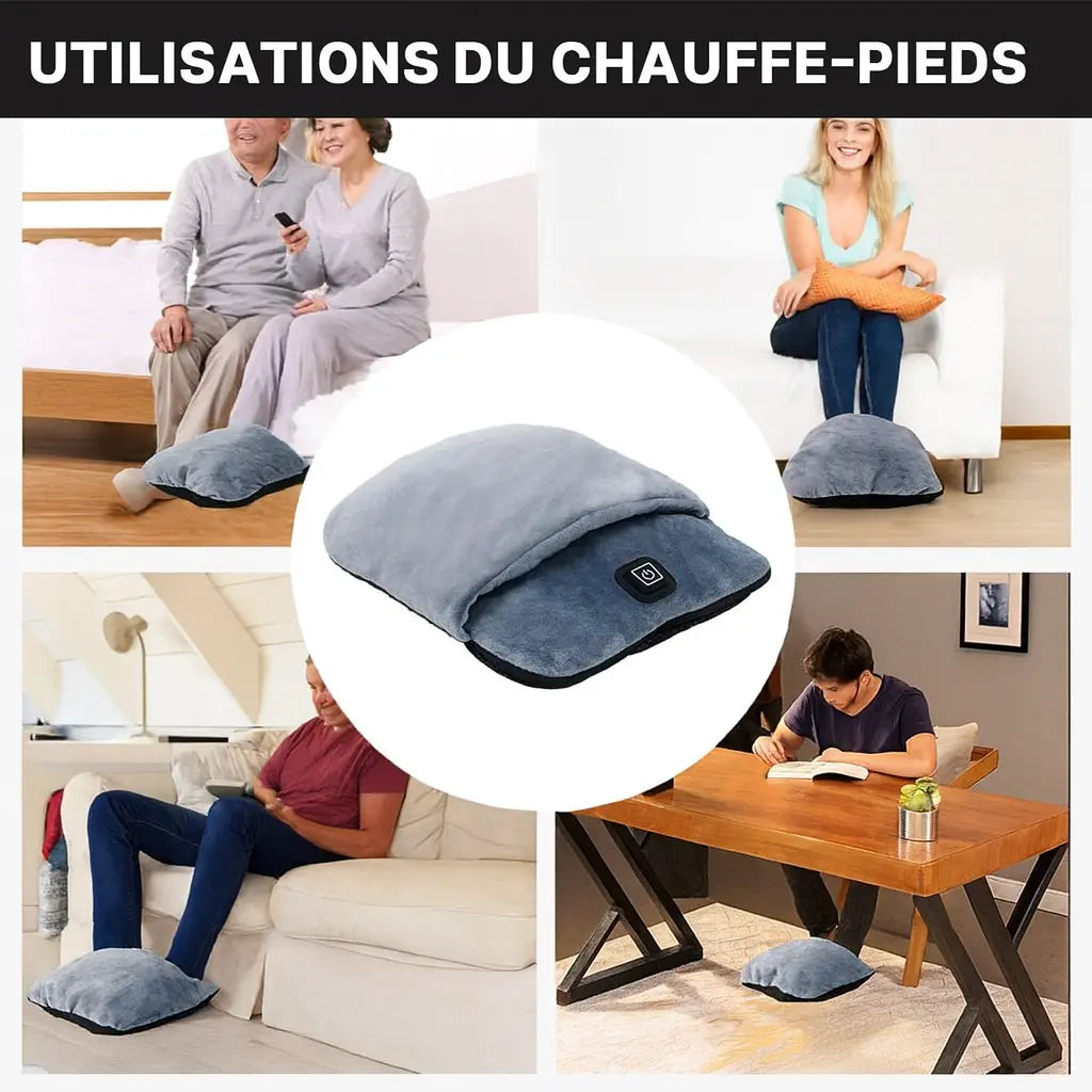 Chauffe-pieds chauffant USB avec massage et vibration 3 niveaux