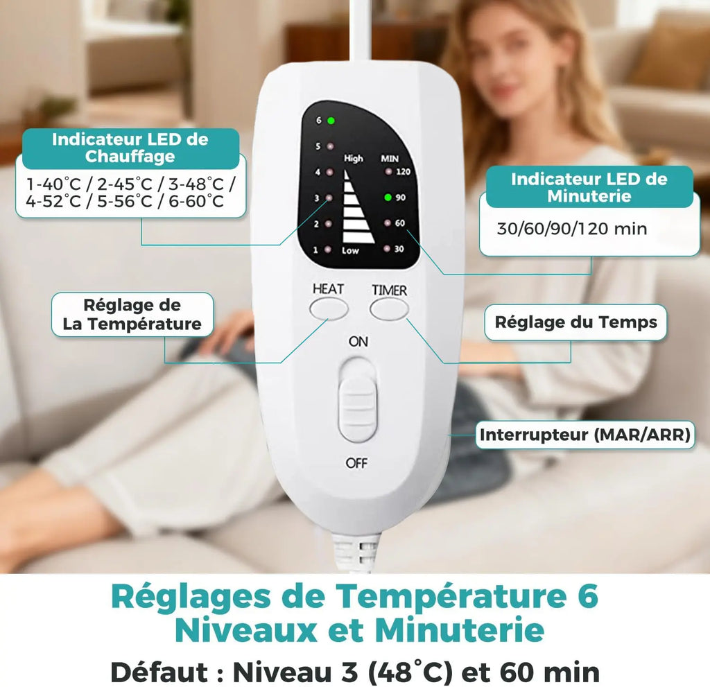 Coussin Chauffant Électrique ShoSens® – Chaleur Ciblée & Détente Instantanée