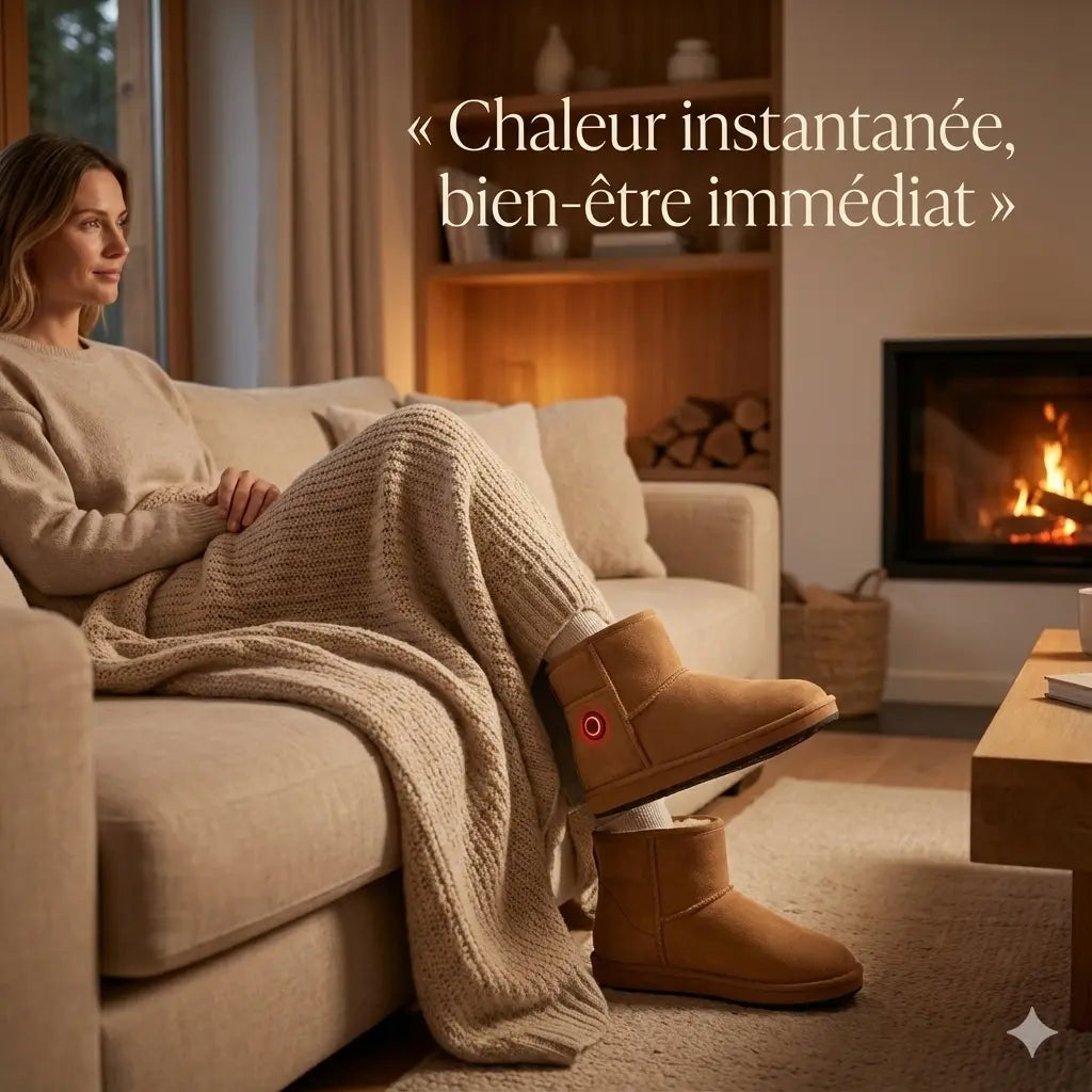 Chaussons Chauffants Sans Fil ShoSens® Chaleur Douce & Liberté
