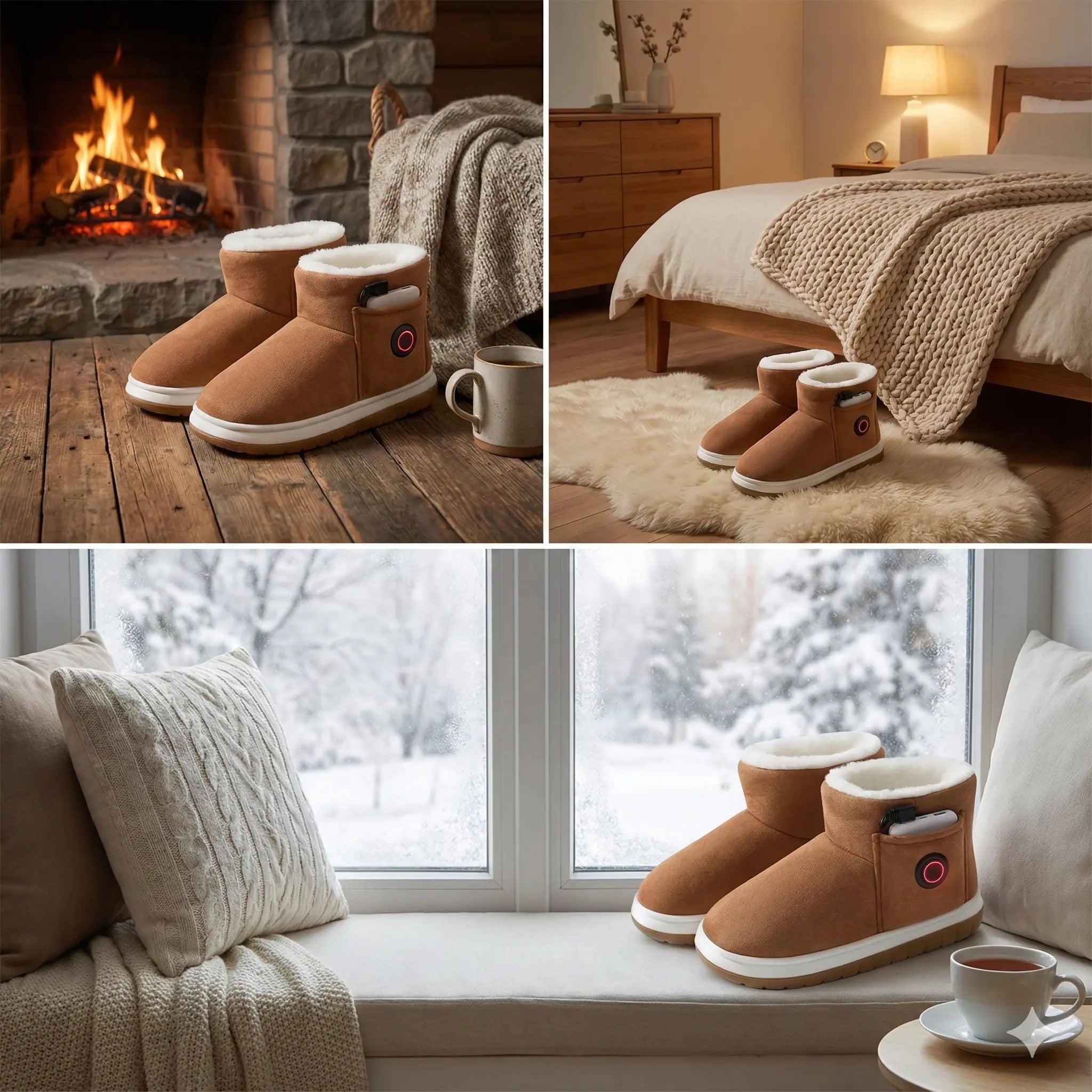 Chaussons Chauffants Sans Fil ShoSens® Chaleur Douce & Liberté