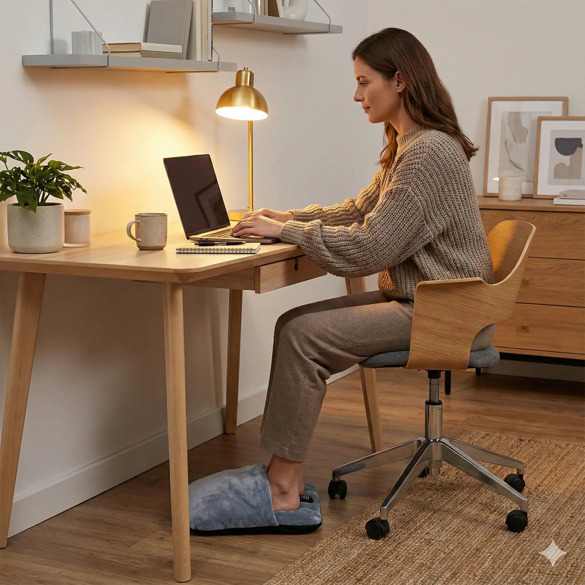 Chauffe-pieds chauffant USB avec massage et vibration 3 niveaux