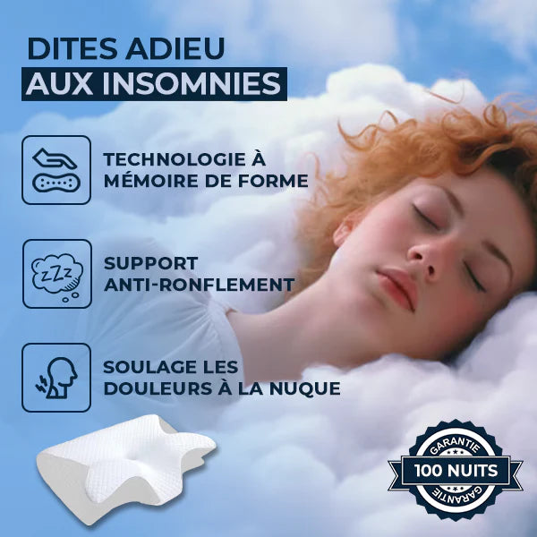 Oreiller ergonomique qui soulage vos cervicales
