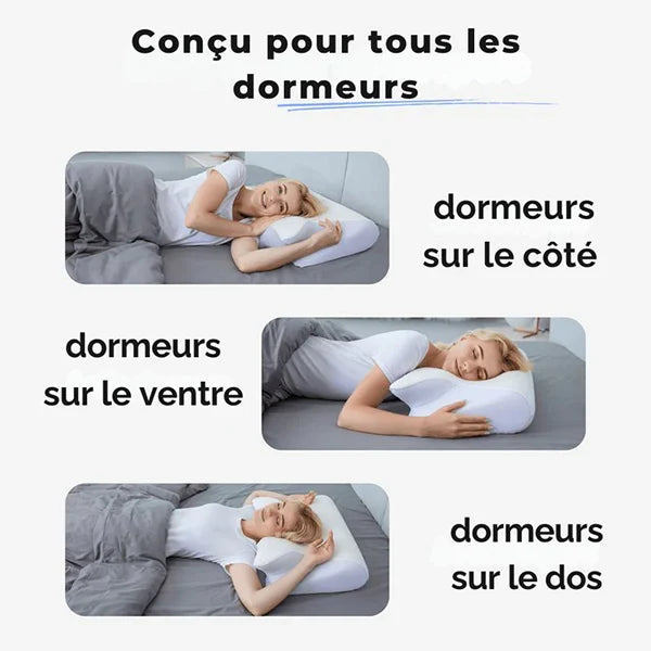Oreiller ergonomique qui soulage vos cervicales