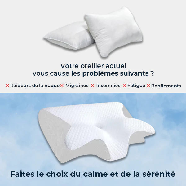 Oreiller ergonomique qui soulage vos cervicales