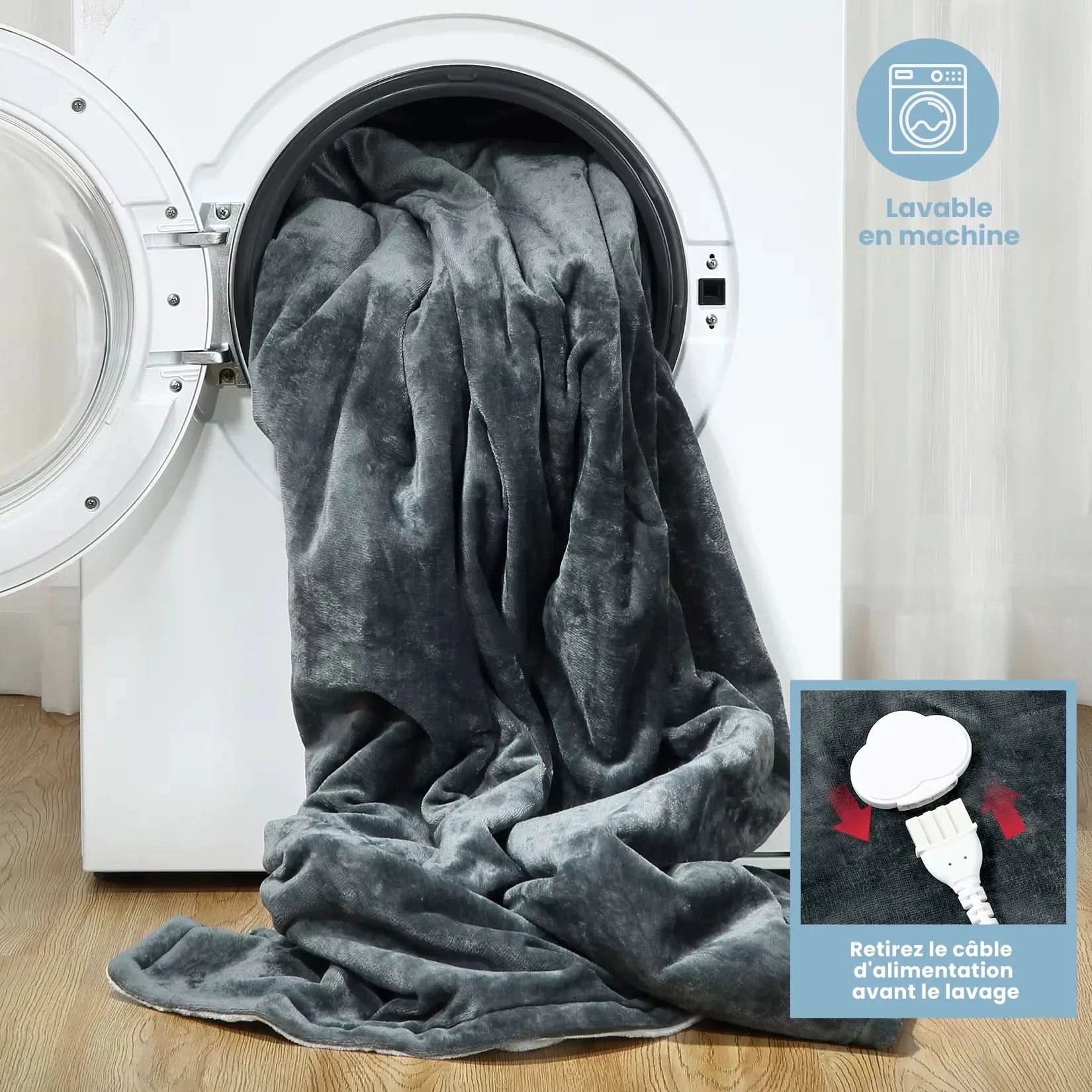 Plaid chauffant douceur instantanée