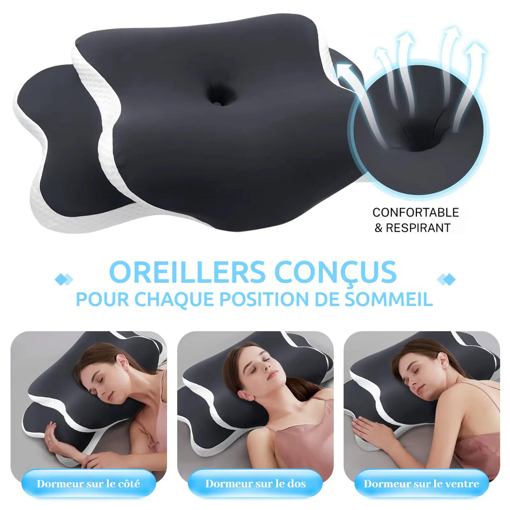 Oreiller Cervical Papillon 3D